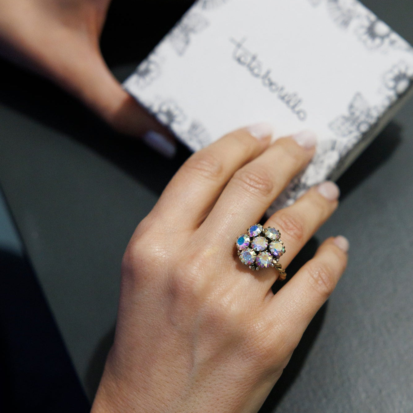 PIZZO northern lights ring