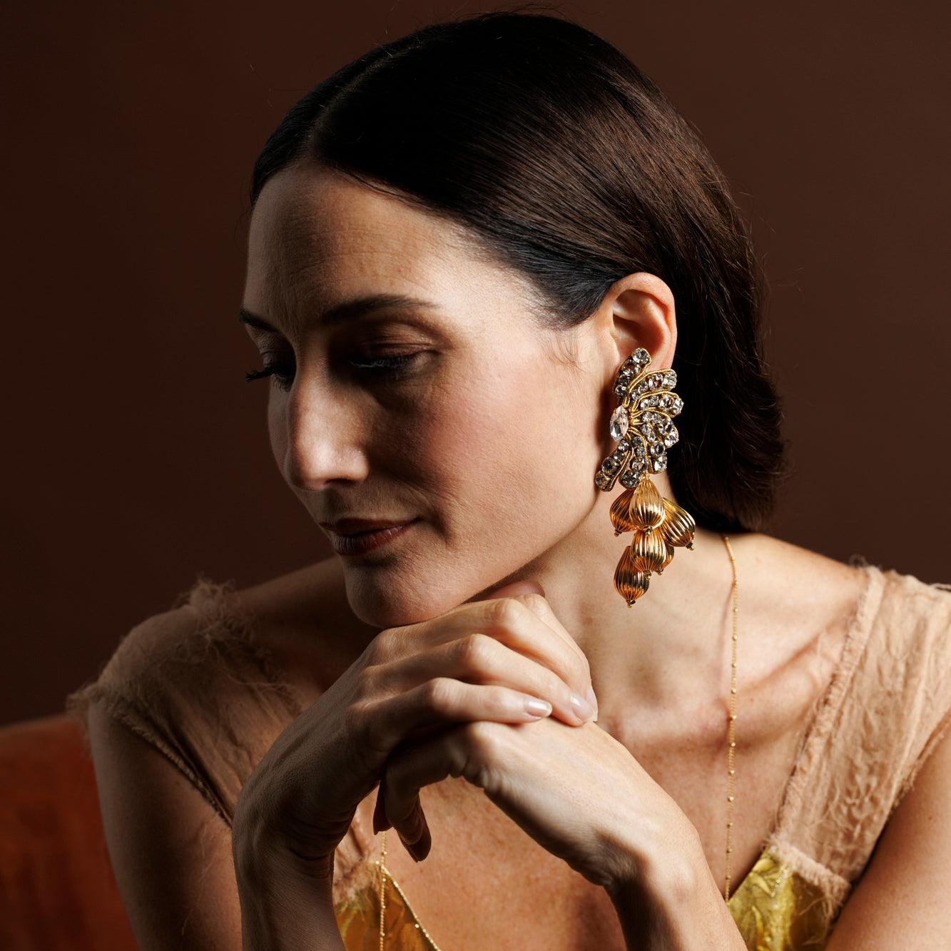 OLIMPIA ruthenium earrings