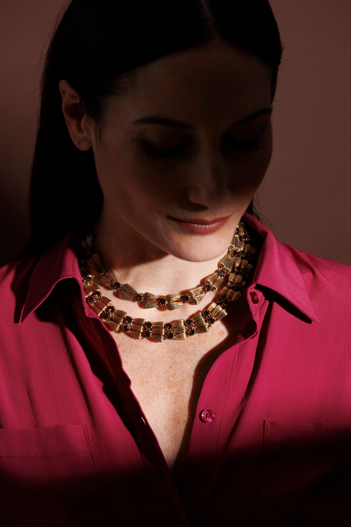 OMBRA collana ORO e AMBRA