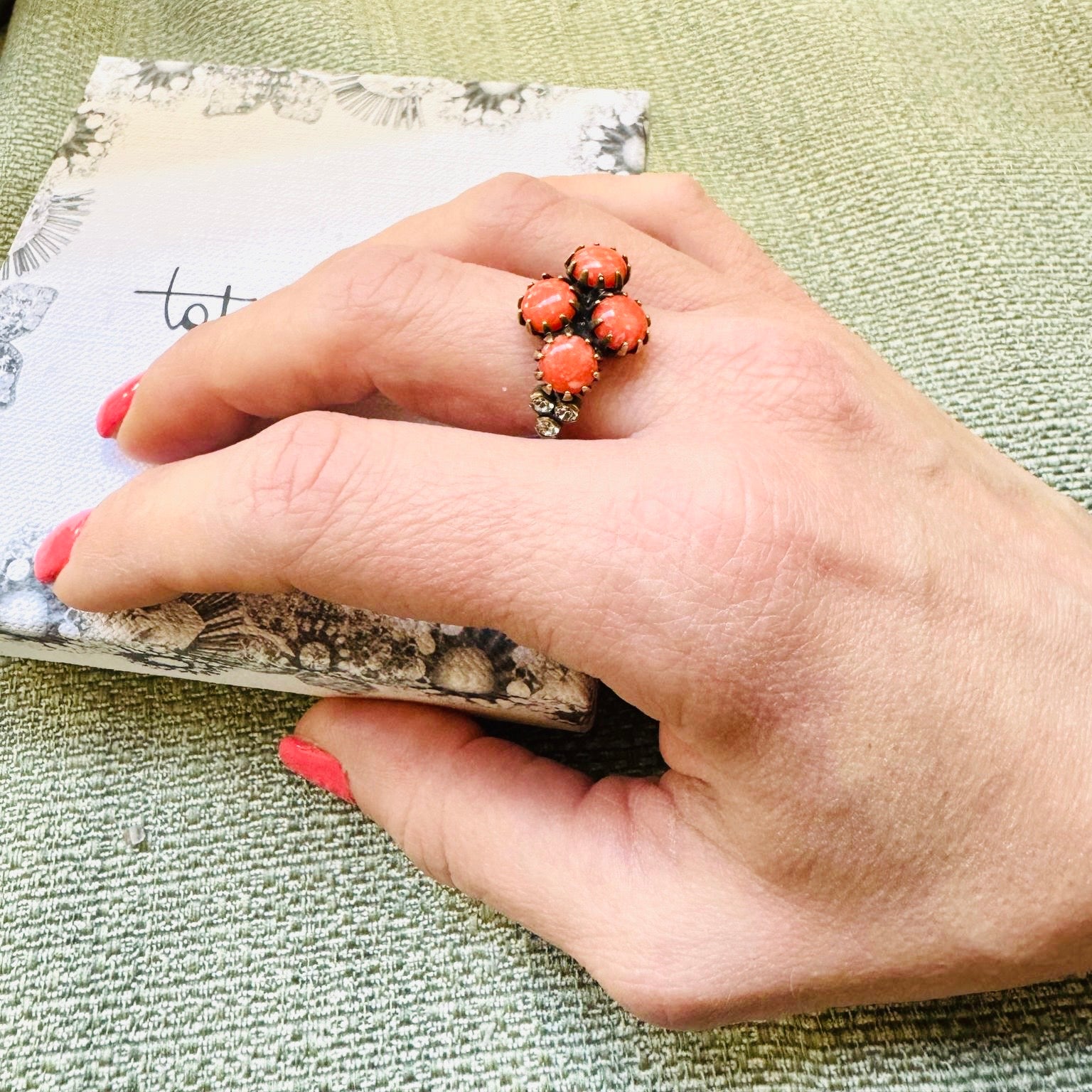 TULLE anello corallo