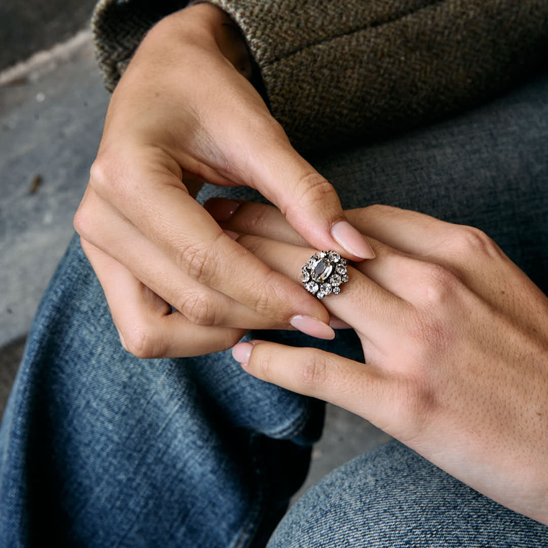 AMBRA anello CRISTALLO