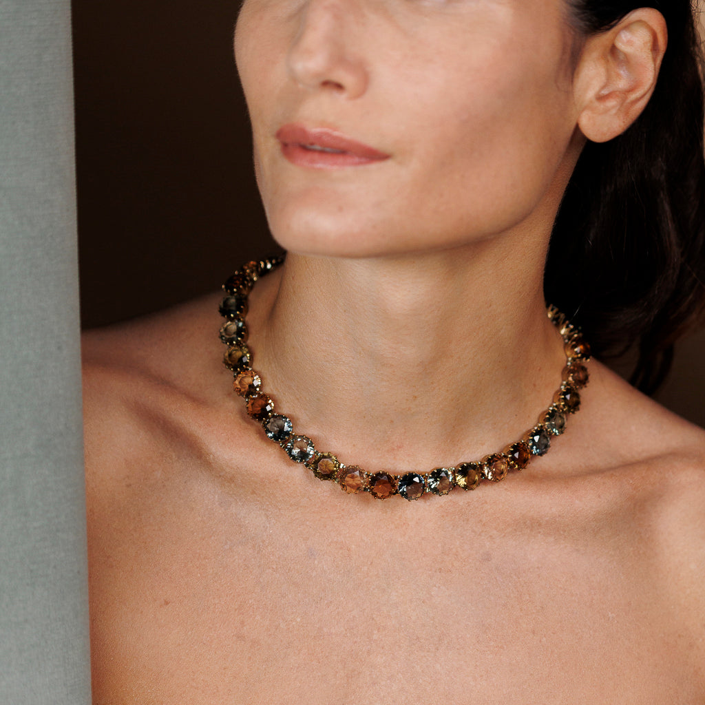 APOLLONIA collana tormaline ambra