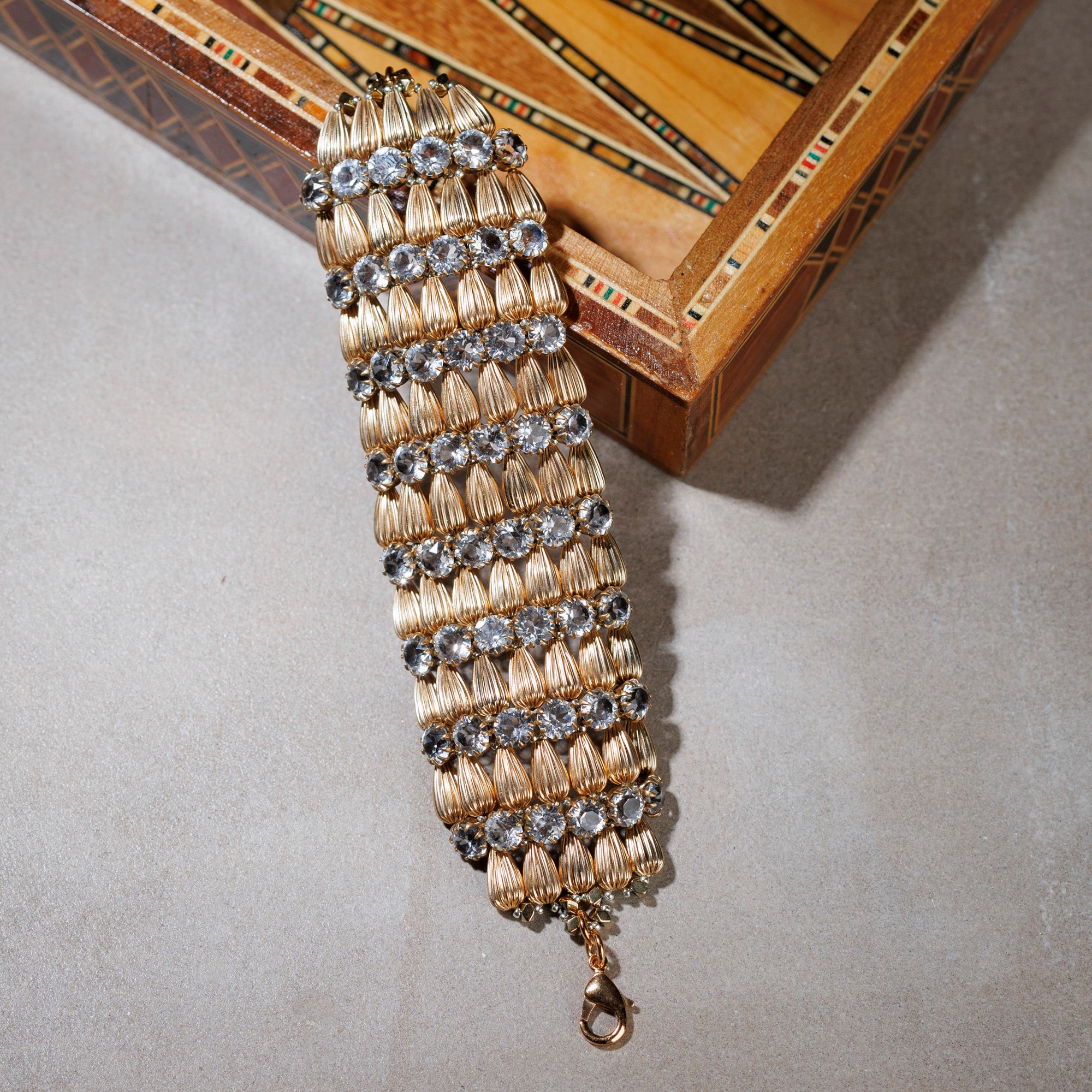 BREZZA gold and crystal bracelet