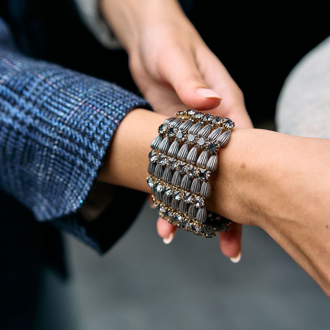 BREZZA bracciale RUTENIO e ARDESIA