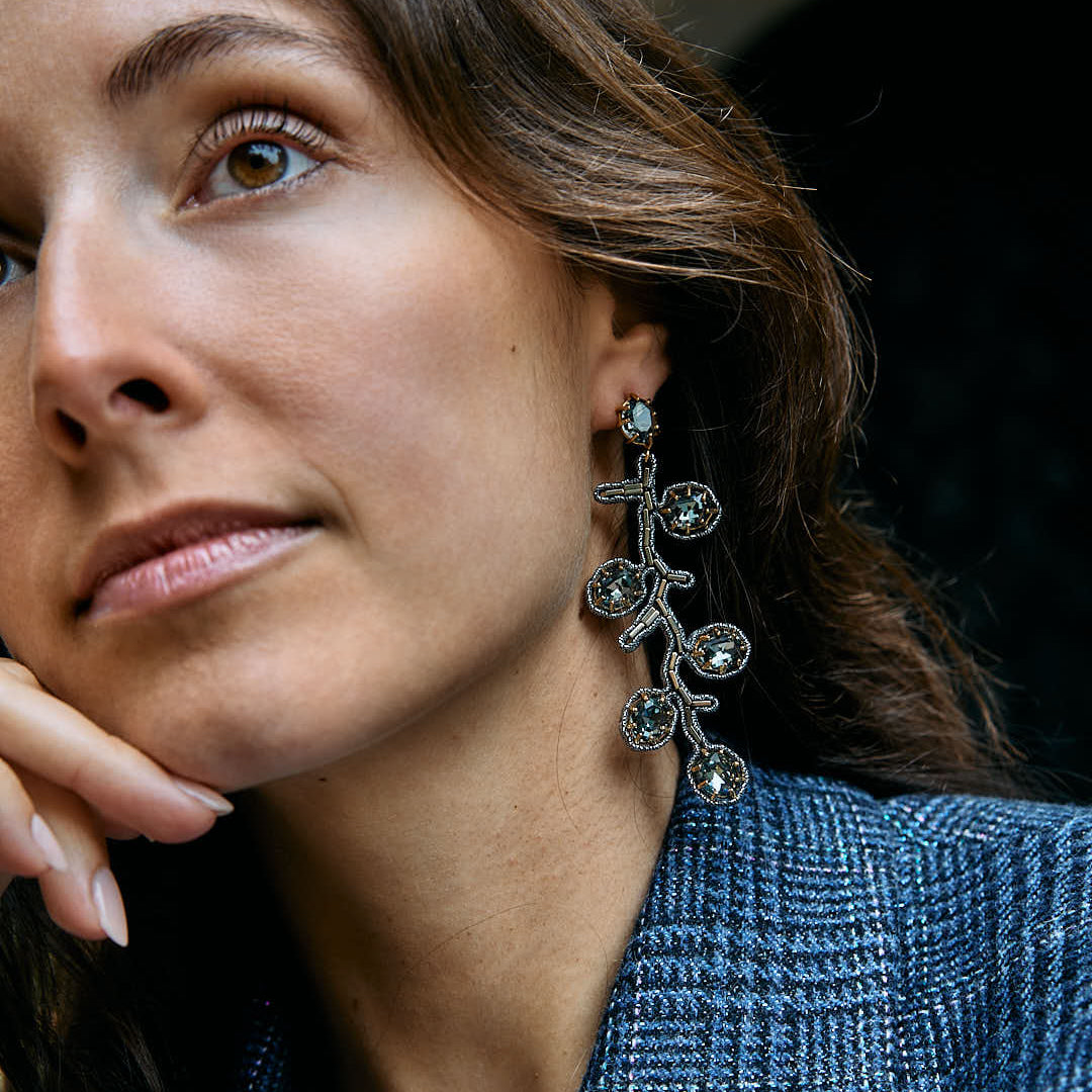 IPOMEA ruthenium earrings