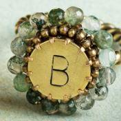 LETTER ring various stones