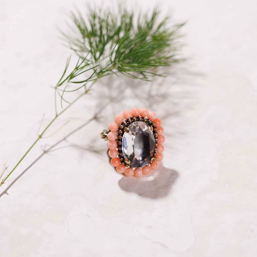 MAREA anello corallo bambù