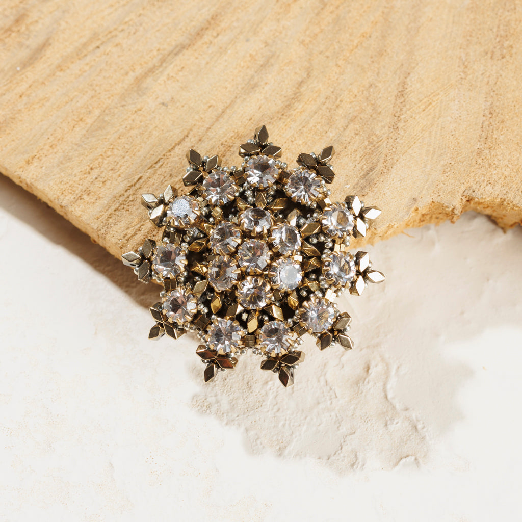 MERLETTO crystal brooch