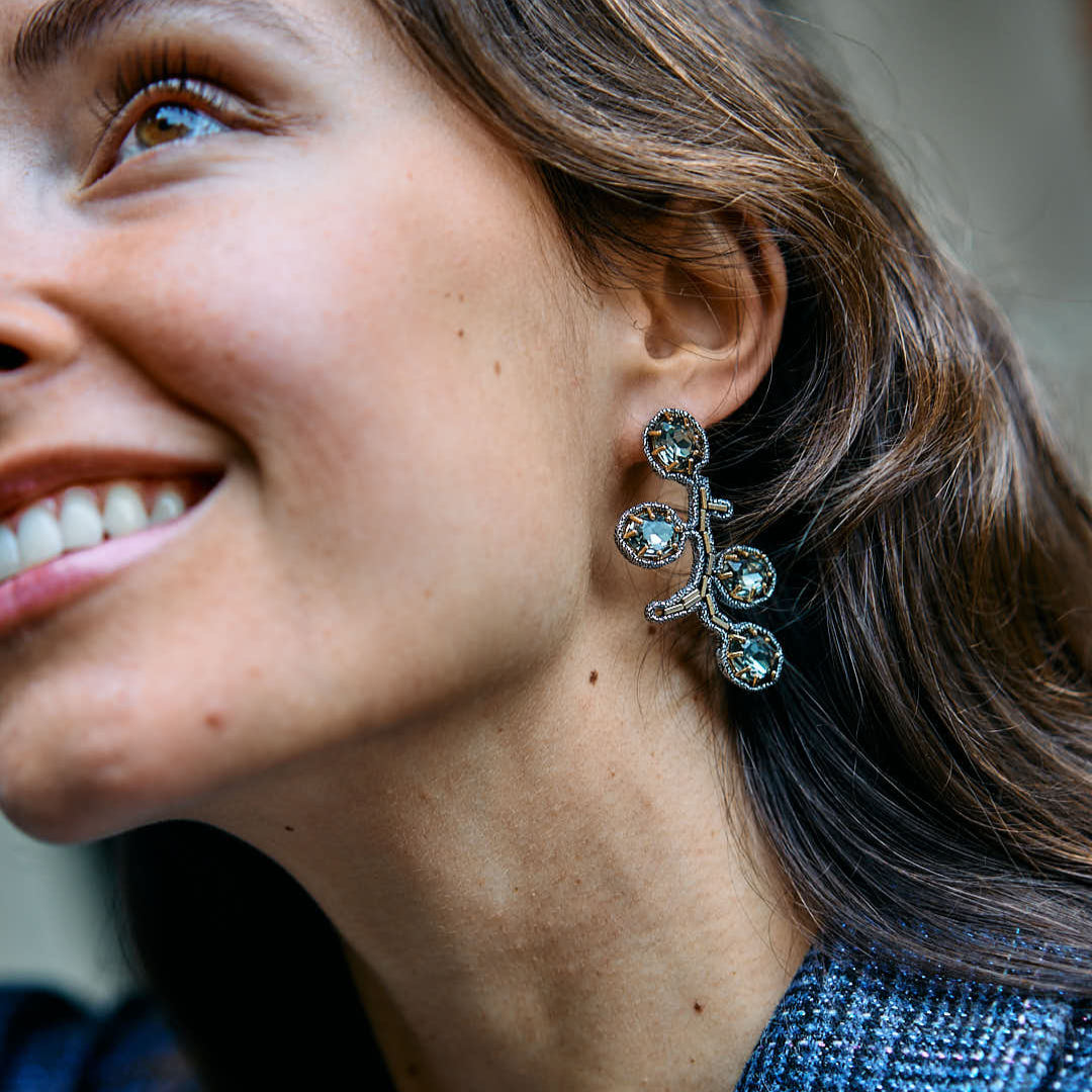 MORA ruthenium earrings