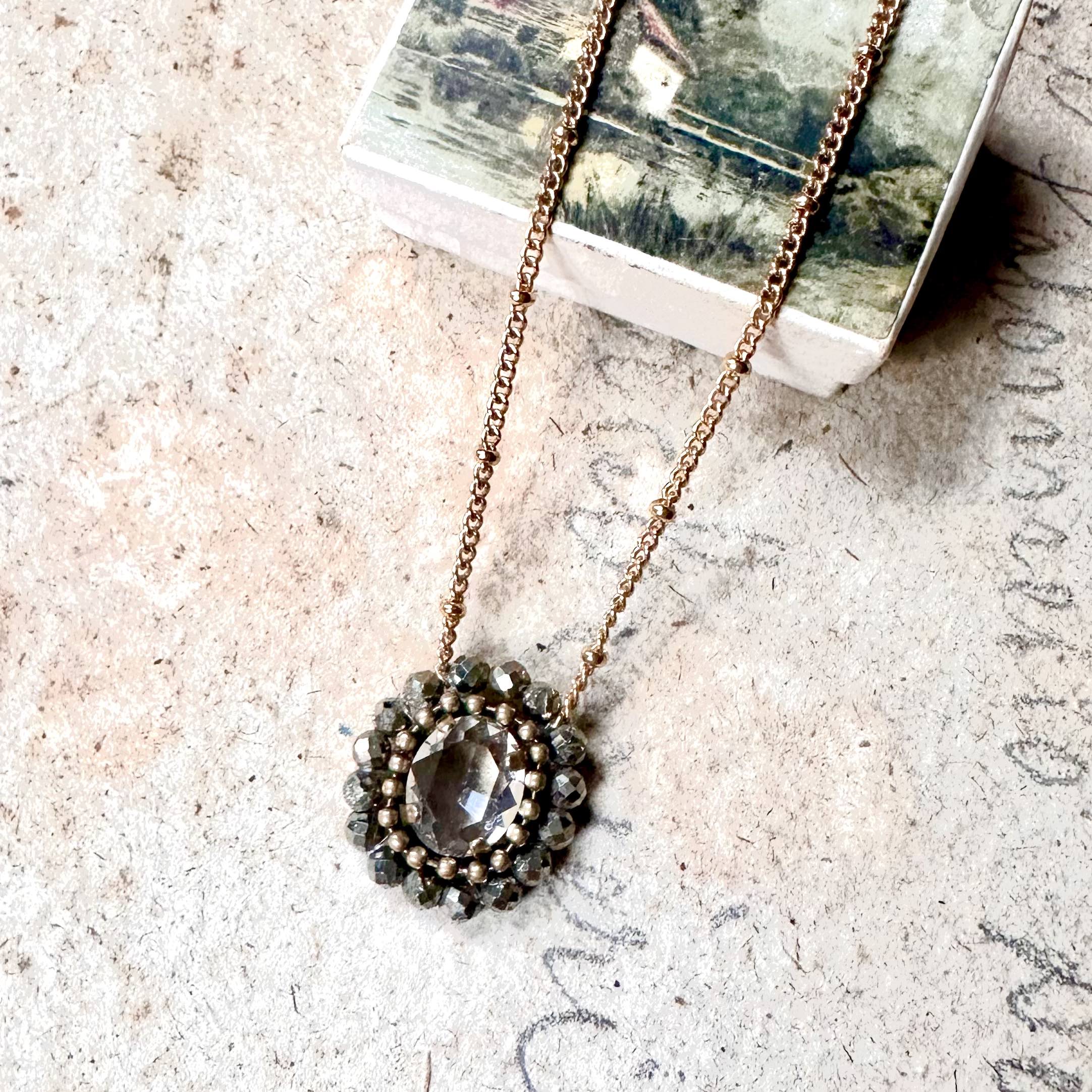 Talia hematite necklace