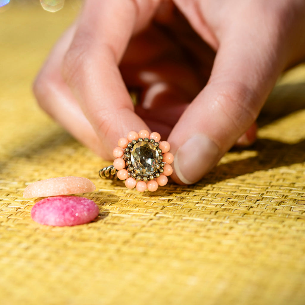 TALIA anello corallo bambù