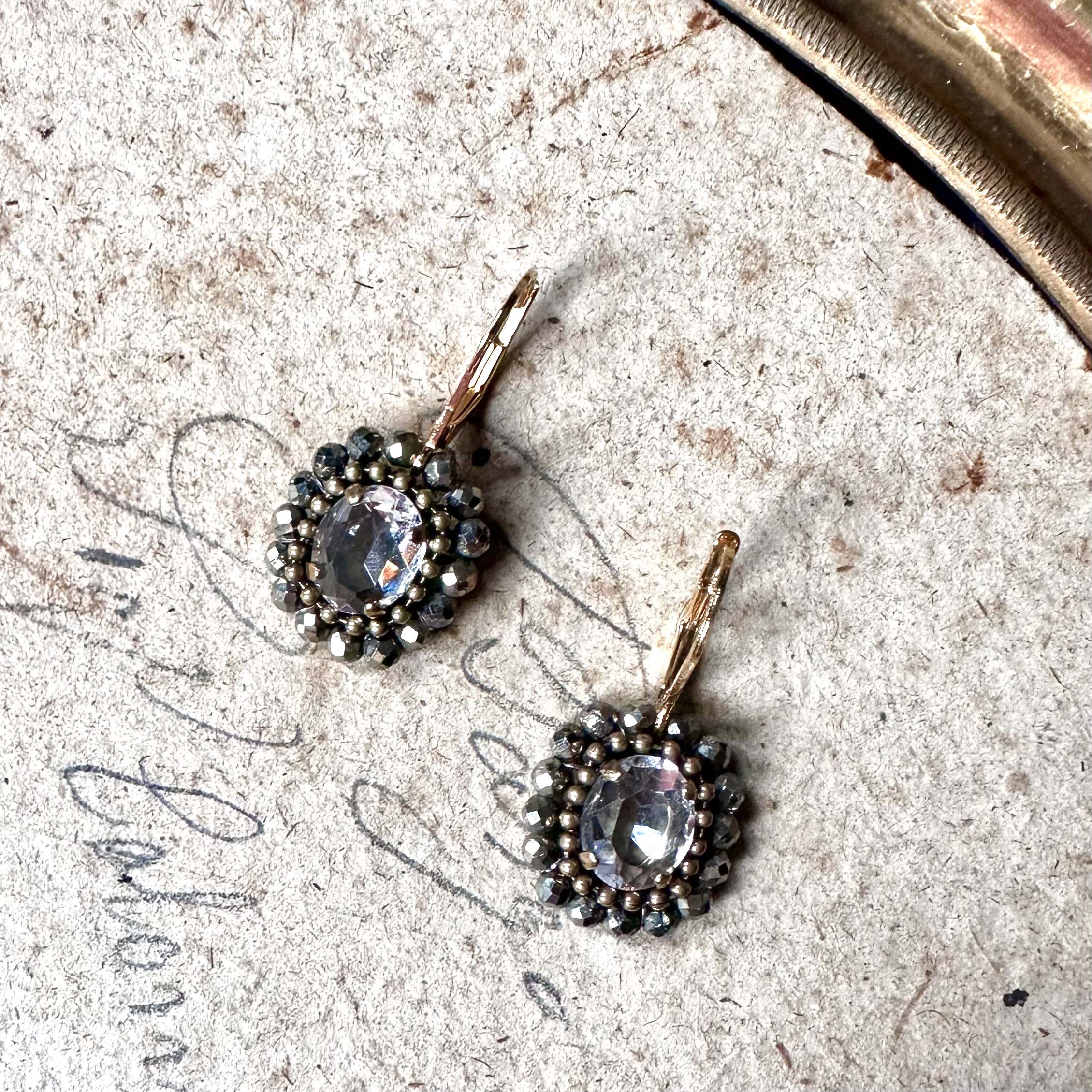 Talia hematite earrings