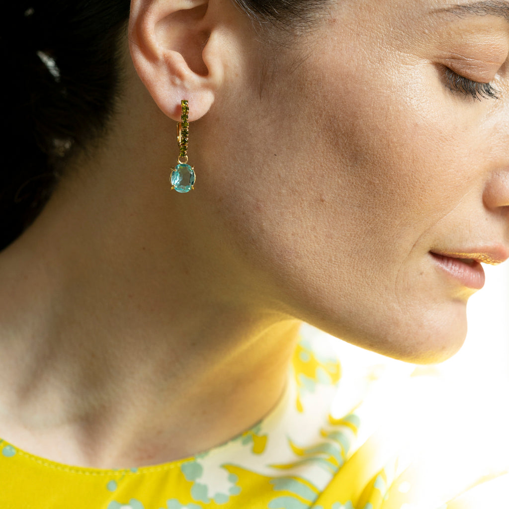 AGAVE earrings water and mint