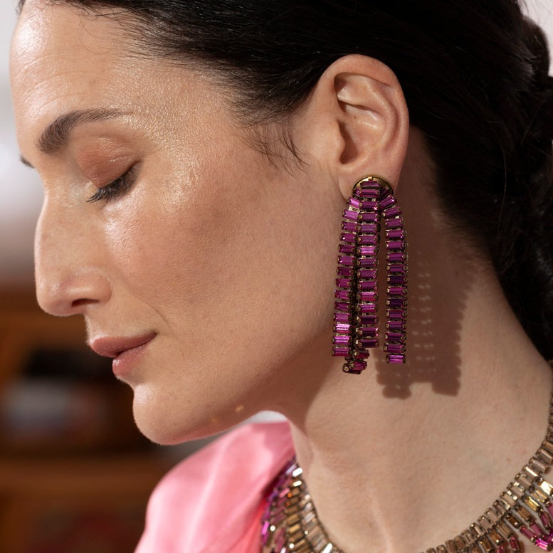 MEDUSA orecchini fucsia