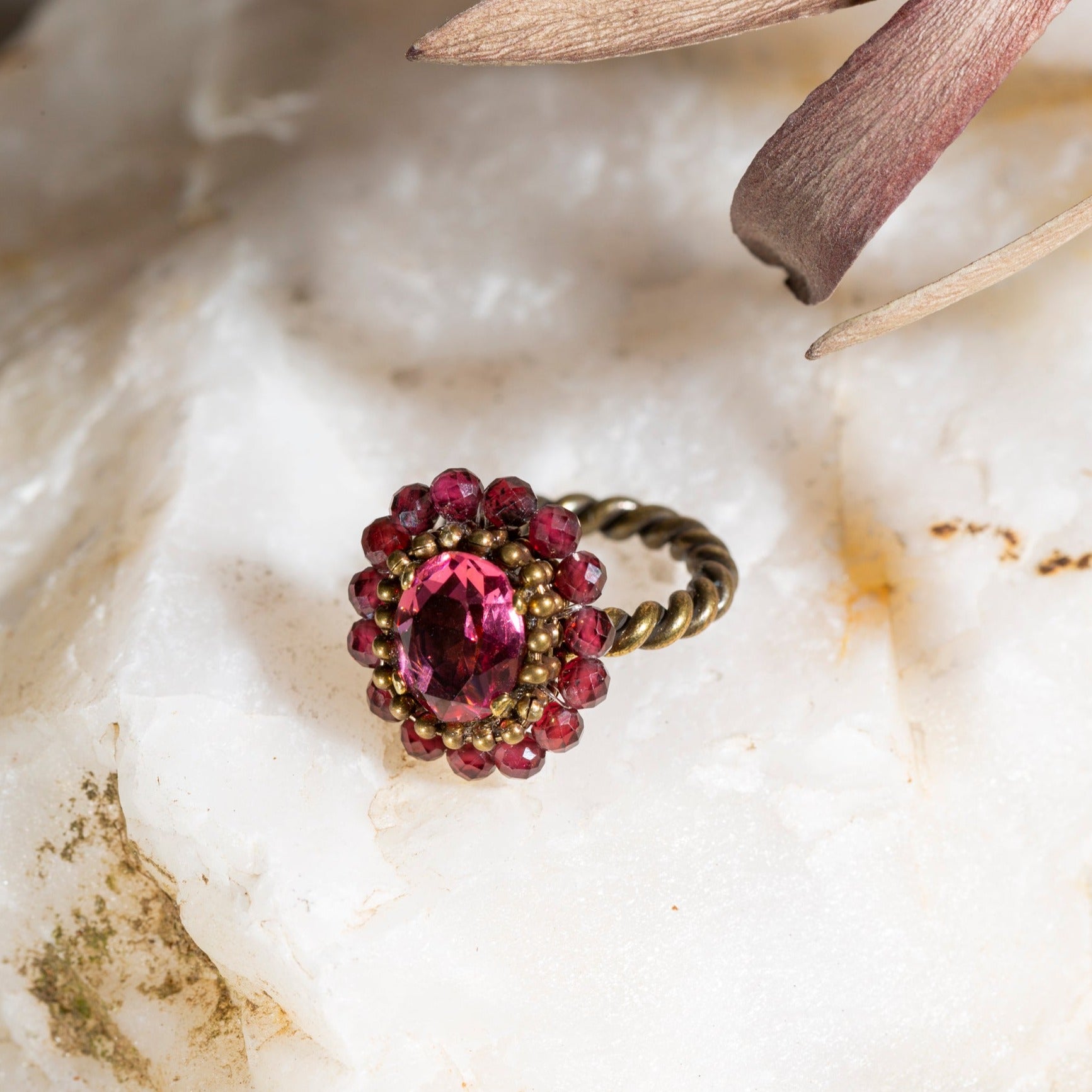 TALIA garnet ring