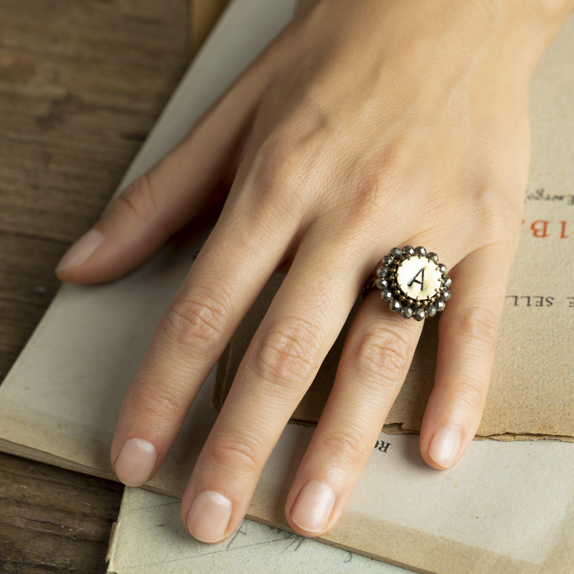 Lettera anello regolabile-Tataborello-Tataborello