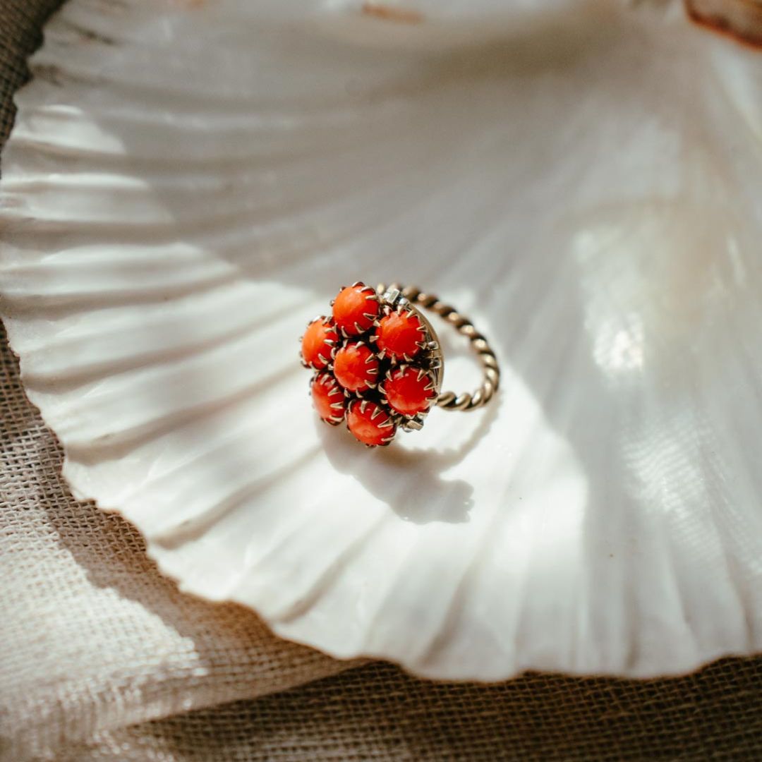 PIZZO anello corallo