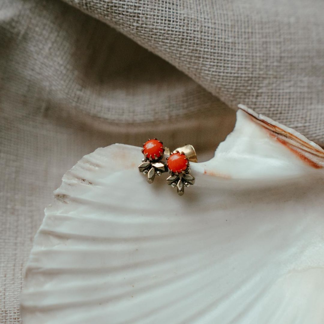 MERLETTO orecchini corallo