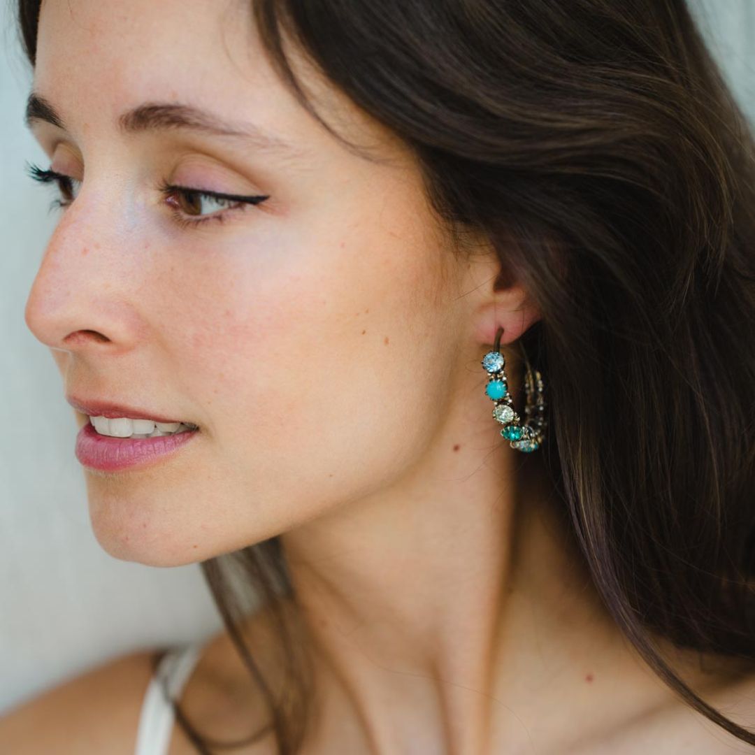 LANA orecchini MIX TURCHESE