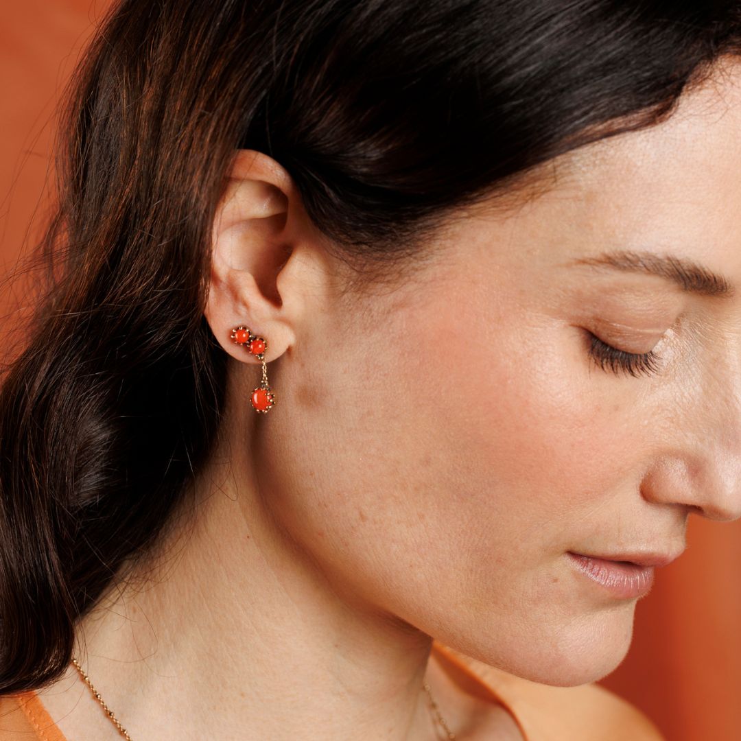 BROCCATO orecchini CORALLO