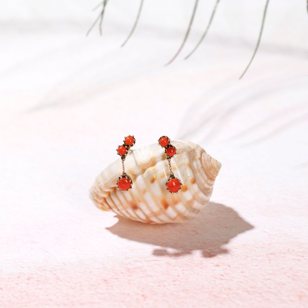 BROCCATO orecchini CORALLO