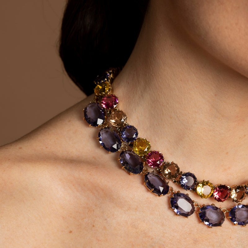 APOLLONIA raspberry and lemon necklace