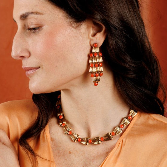 BREZZA orecchini CORALLO