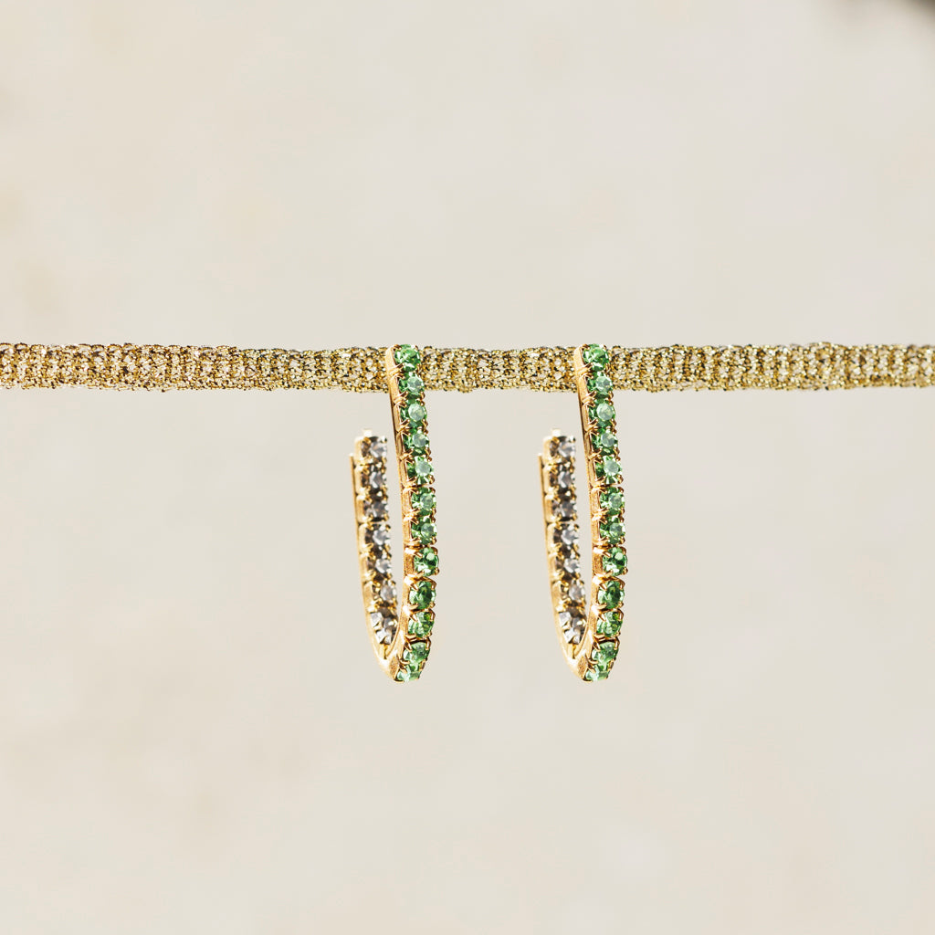 MENTA green and gray earrings