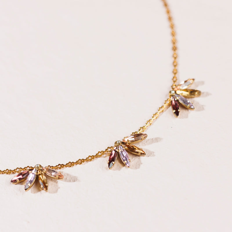PIUMA collana tramonto rosa