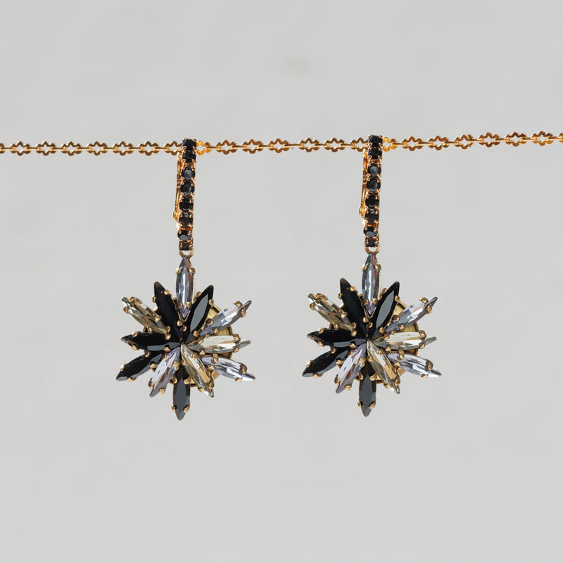 CLIZIA earrings gray black NEW!