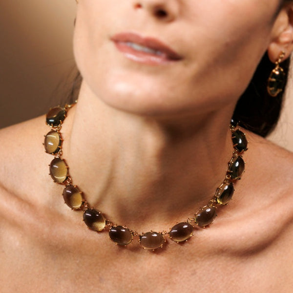 ANITA smooth GRAY necklace
