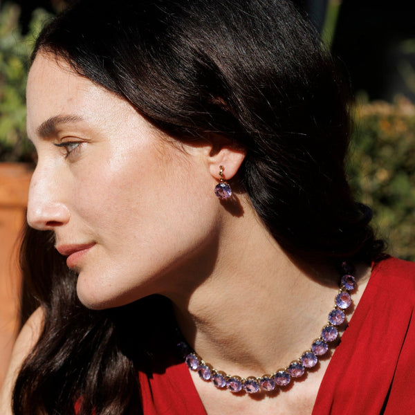 APOLLONIA lilac earrings NEW