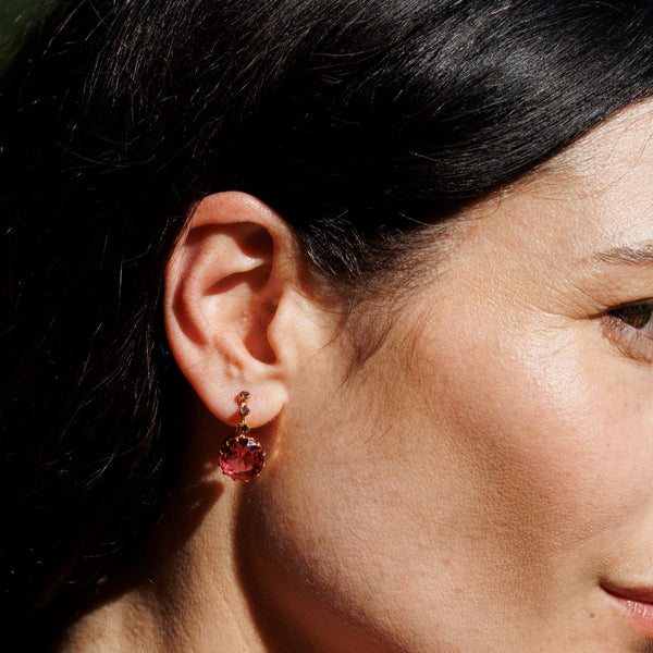 APOLLONIA raspberry earrings NEW