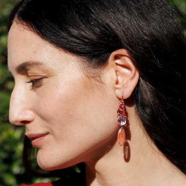 LUISA raspberry earrings
