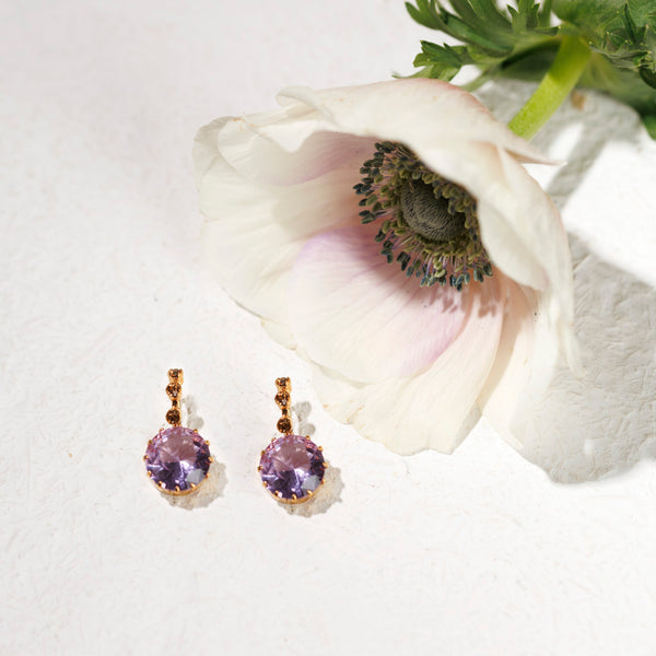 APOLLONIA lilac earrings NEW