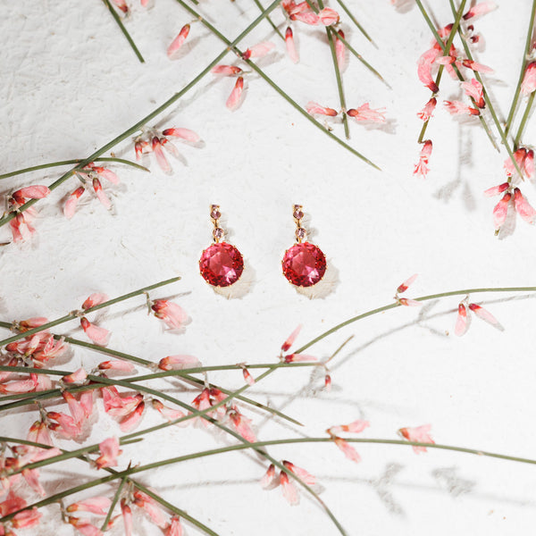 APOLLONIA raspberry earrings NEW