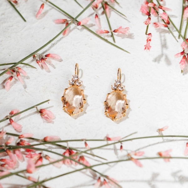 Graziella peach earrings