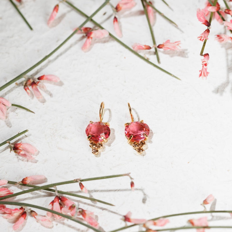MALLOW raspberry earrings