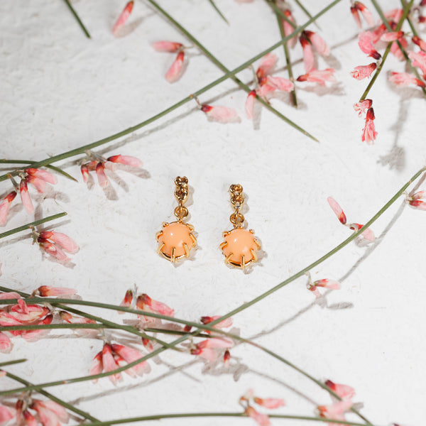 ORIONE bamboo coral earrings
