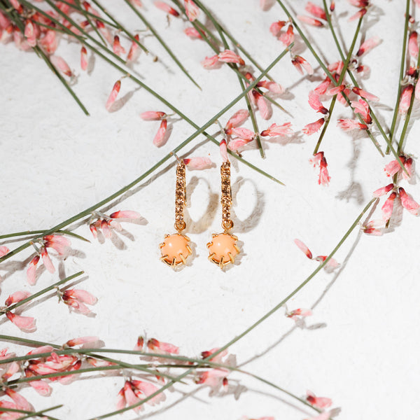 AGAVE bamboo coral earrings