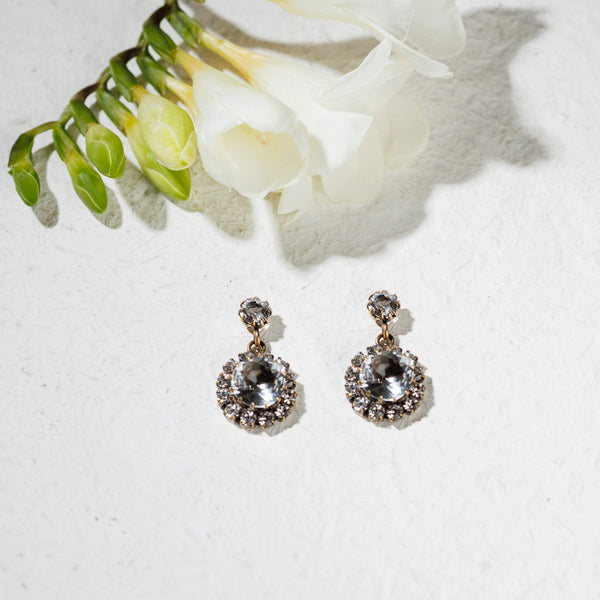 ABSINTHE crystal and champagne earrings