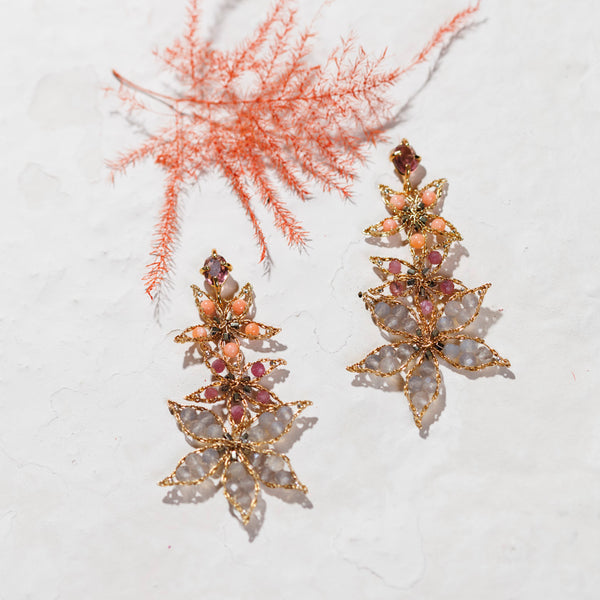 ORCHIDEA coral earrings