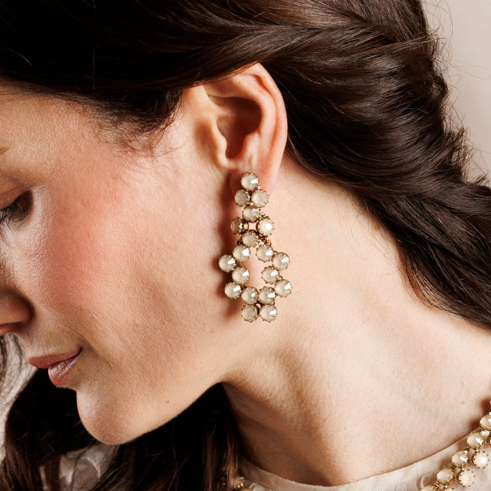 MACRAMÈ Cream Earrings