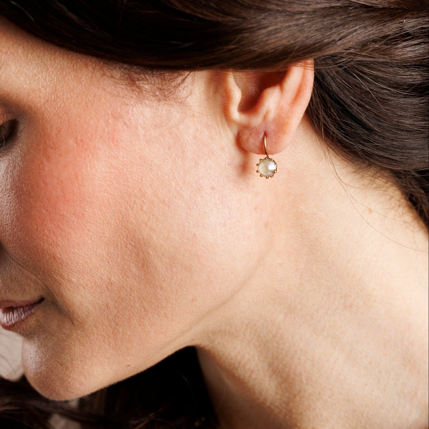 TULLE Cream Earrings