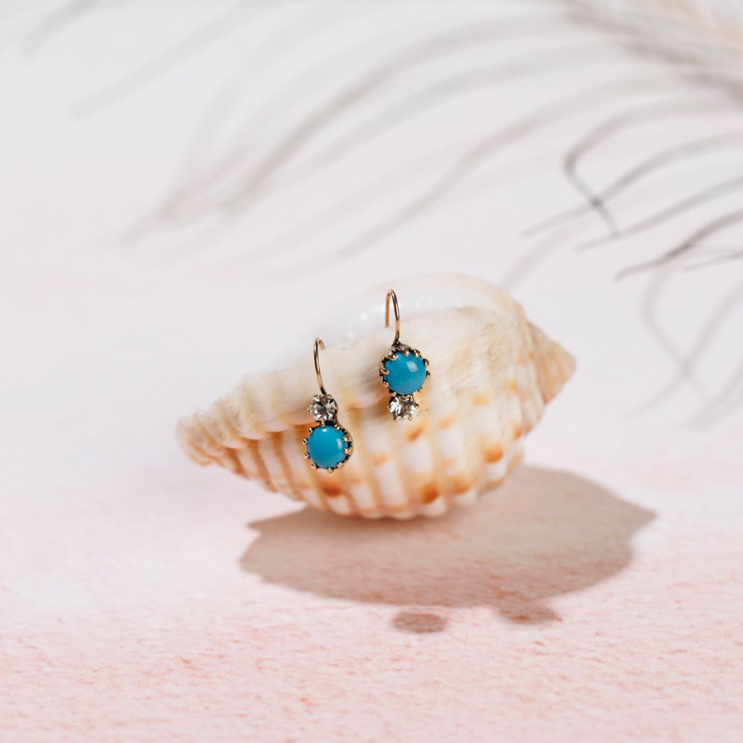 SATIN orecchini TURCHESE