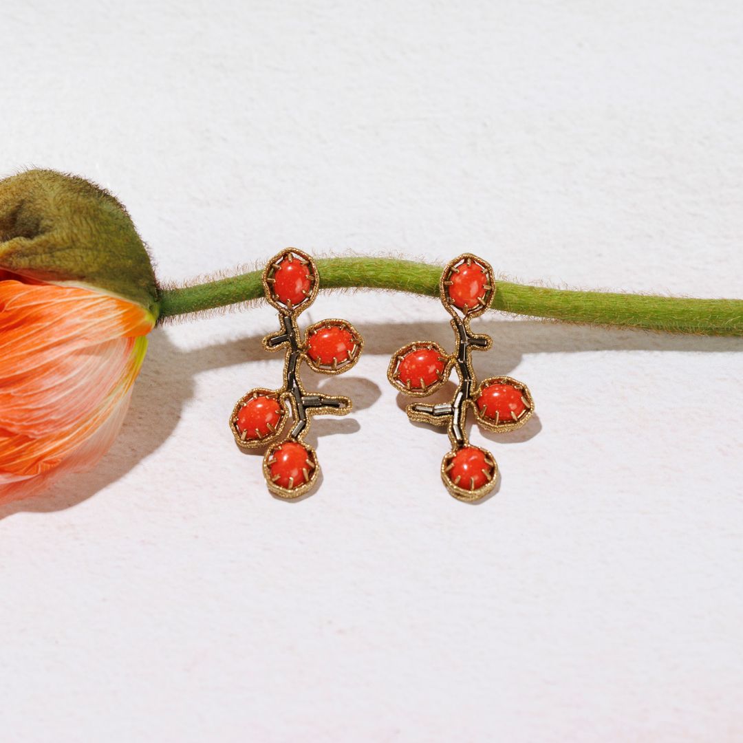 MORA orecchini CORALLO
