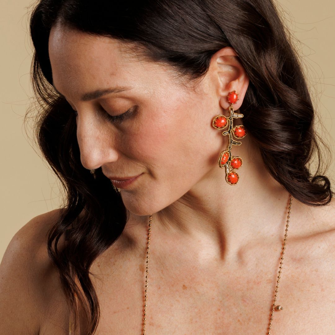 IPOMEA orecchini CORALLO