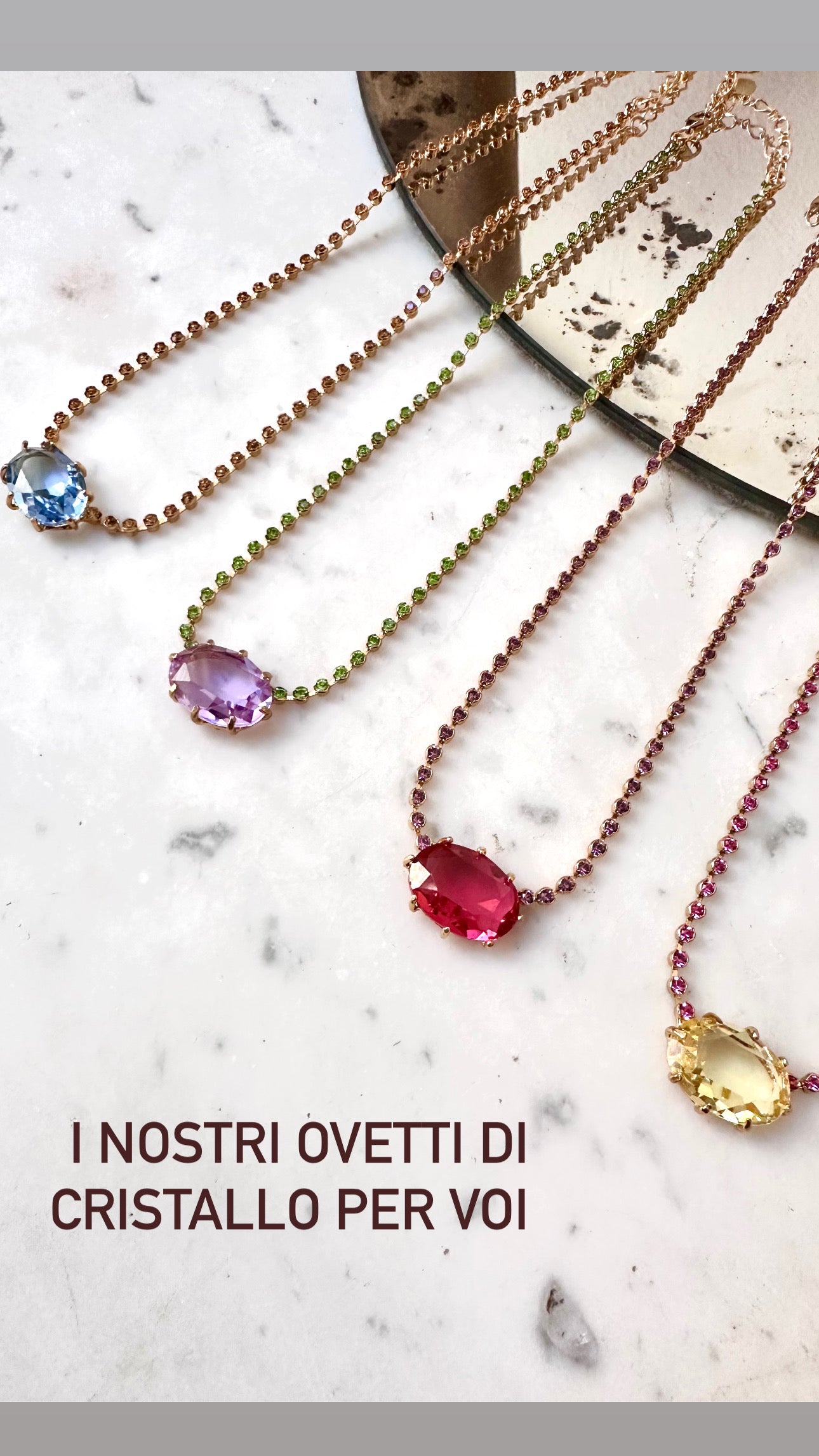 MIRTO sky and amber necklace