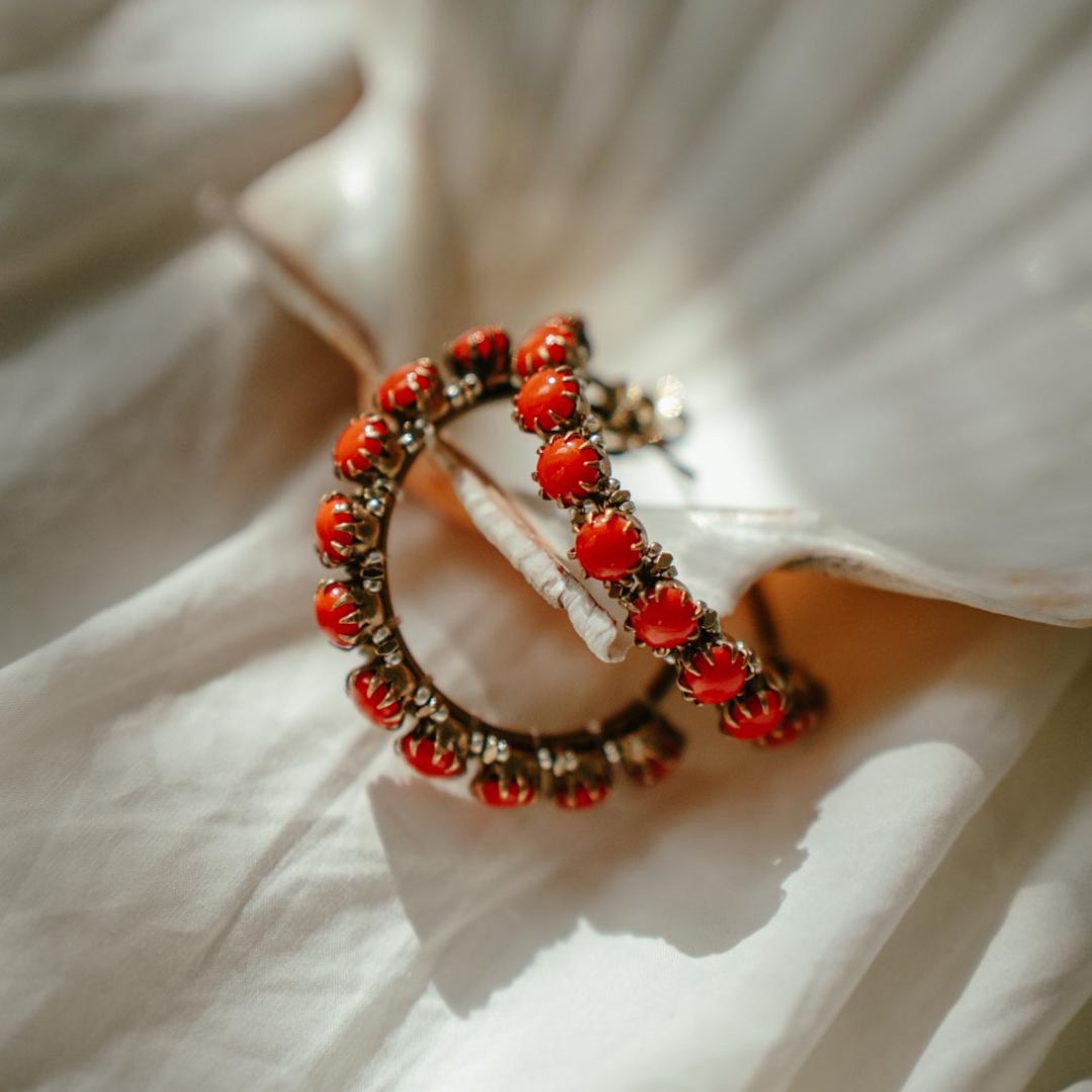 LANA orecchini corallo