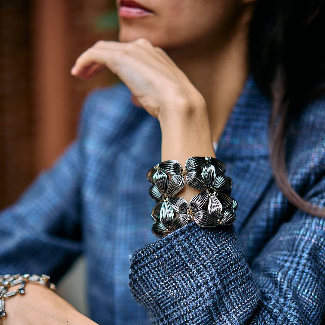 JAIPUR bracciale RUTENIO e ARDESIA